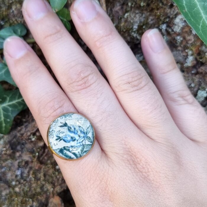 Bague assiette fleurie Arlette