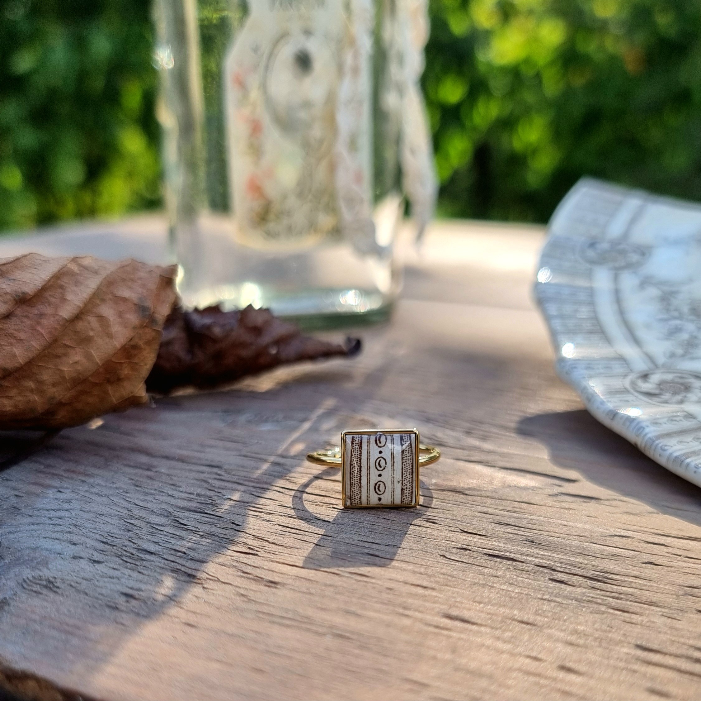 Bague assiette ancienne Adrienne