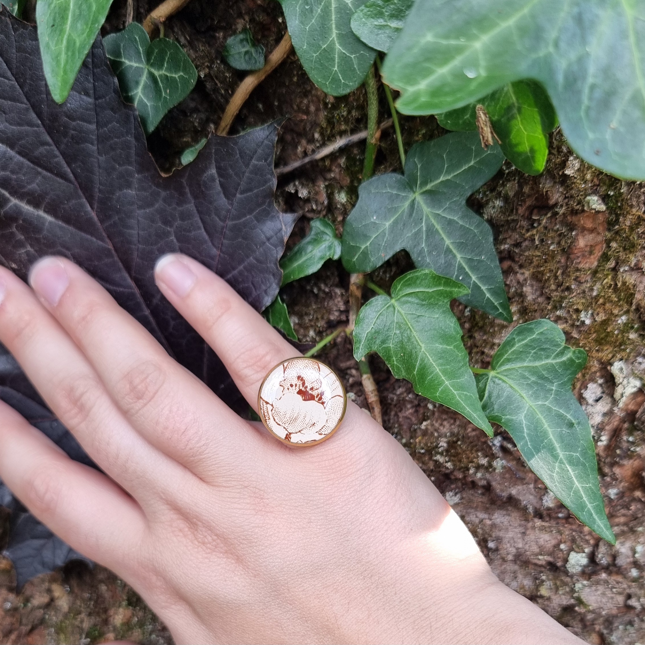 Bague assiette ancienne Ozanne