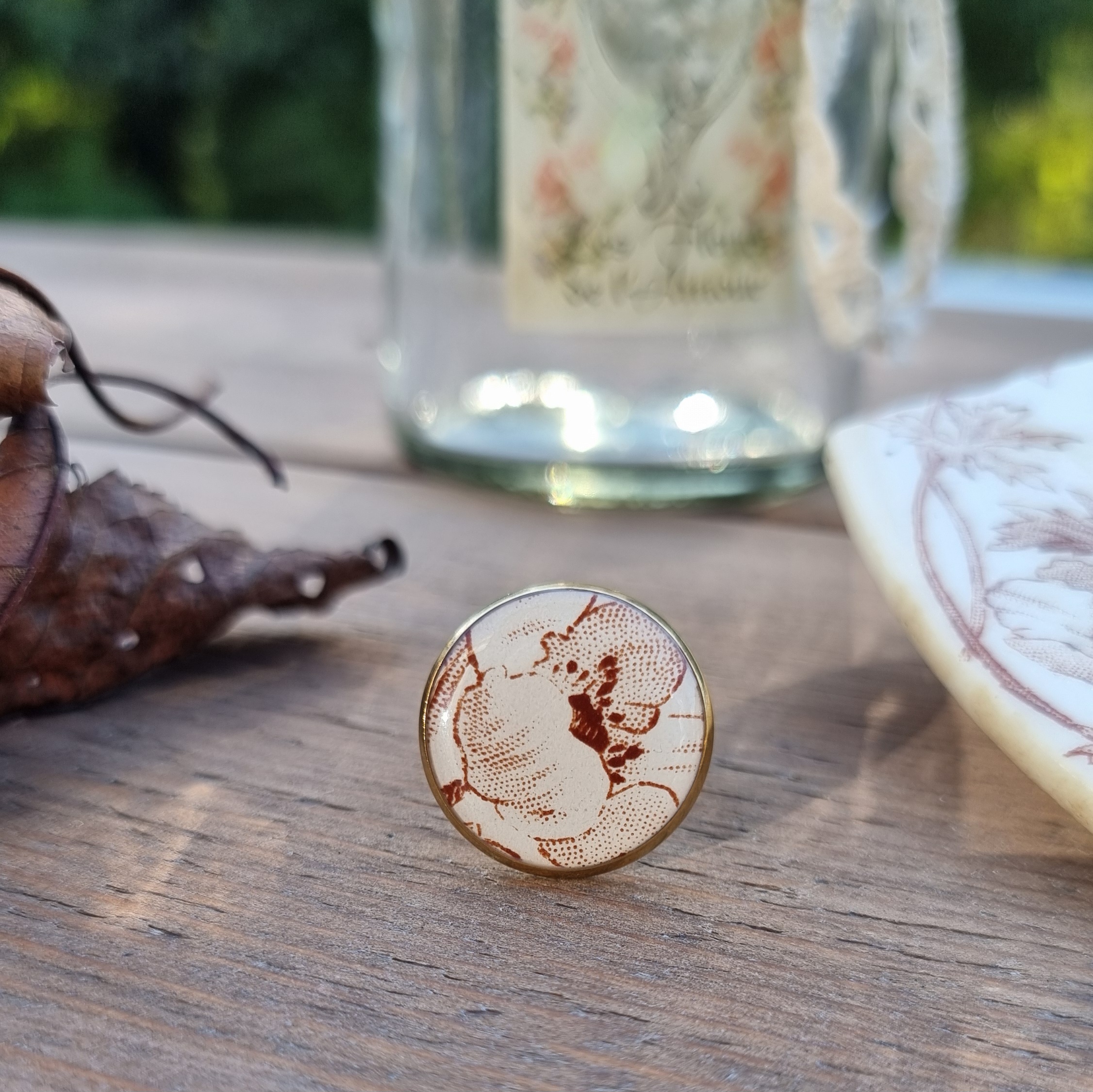 Bague assiette ancienne Ozanne