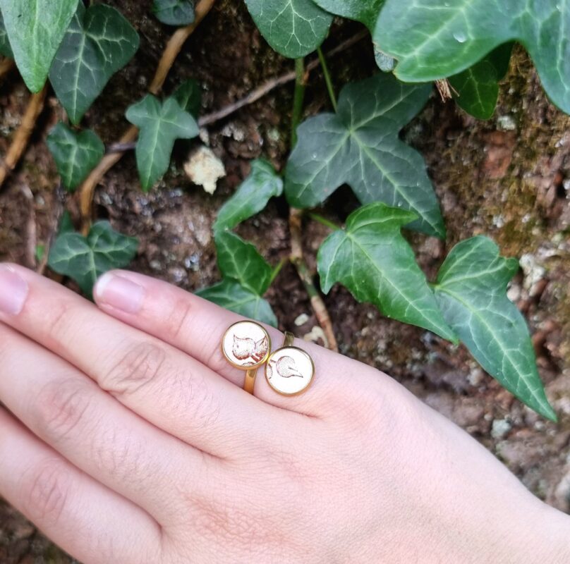 Bague double assiette Rosalie