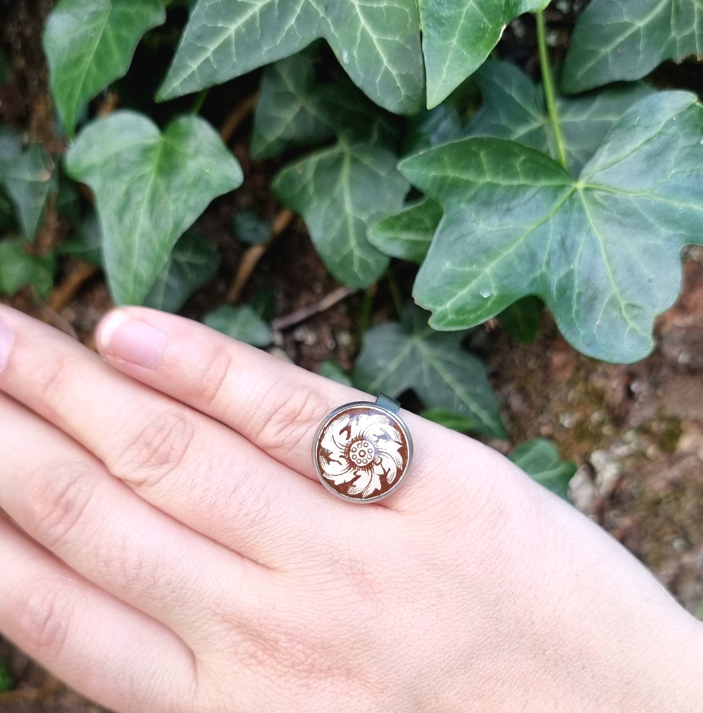 Bague ronde assiette Adrienne