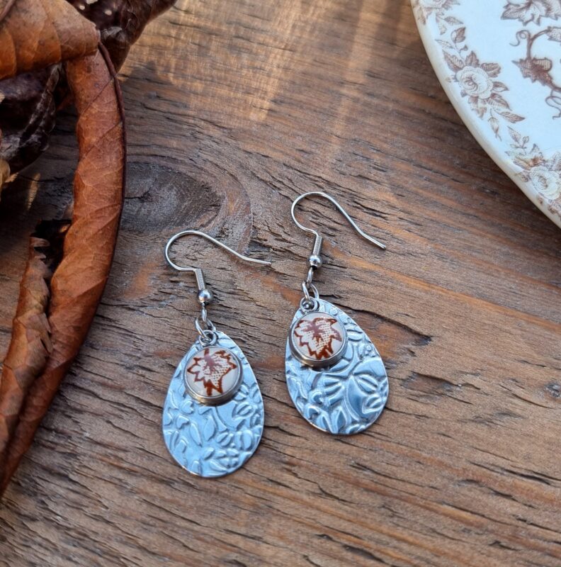 Boucles feuille assiette Rosalie