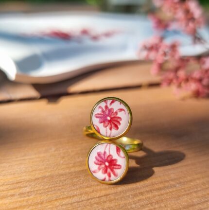 Bague double assiette Clotilde