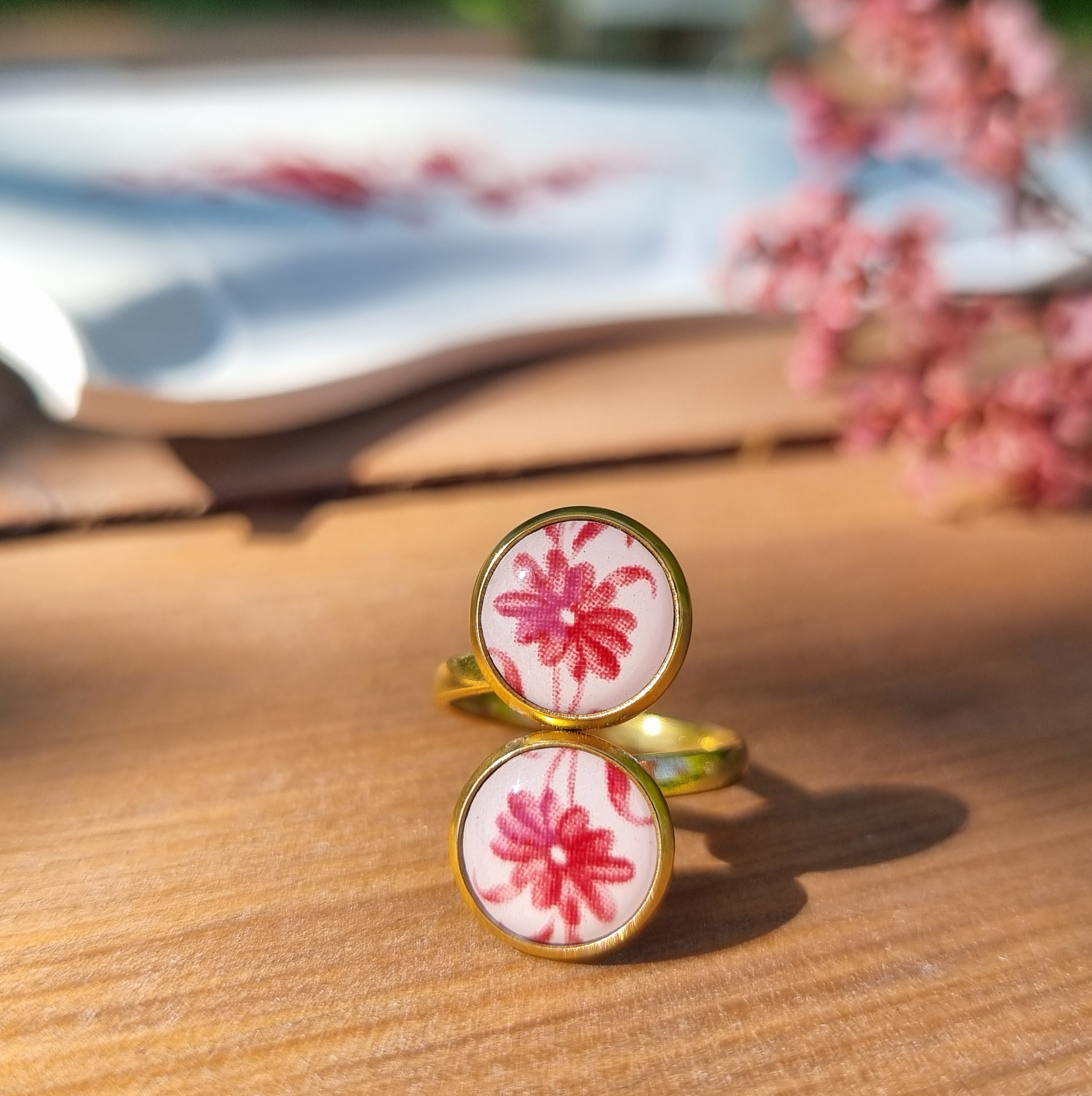 Bague double assiette Clotilde