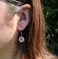 Boucles argentées rondes Clotilde