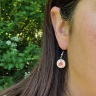 Boucles argentées rondes Clotilde