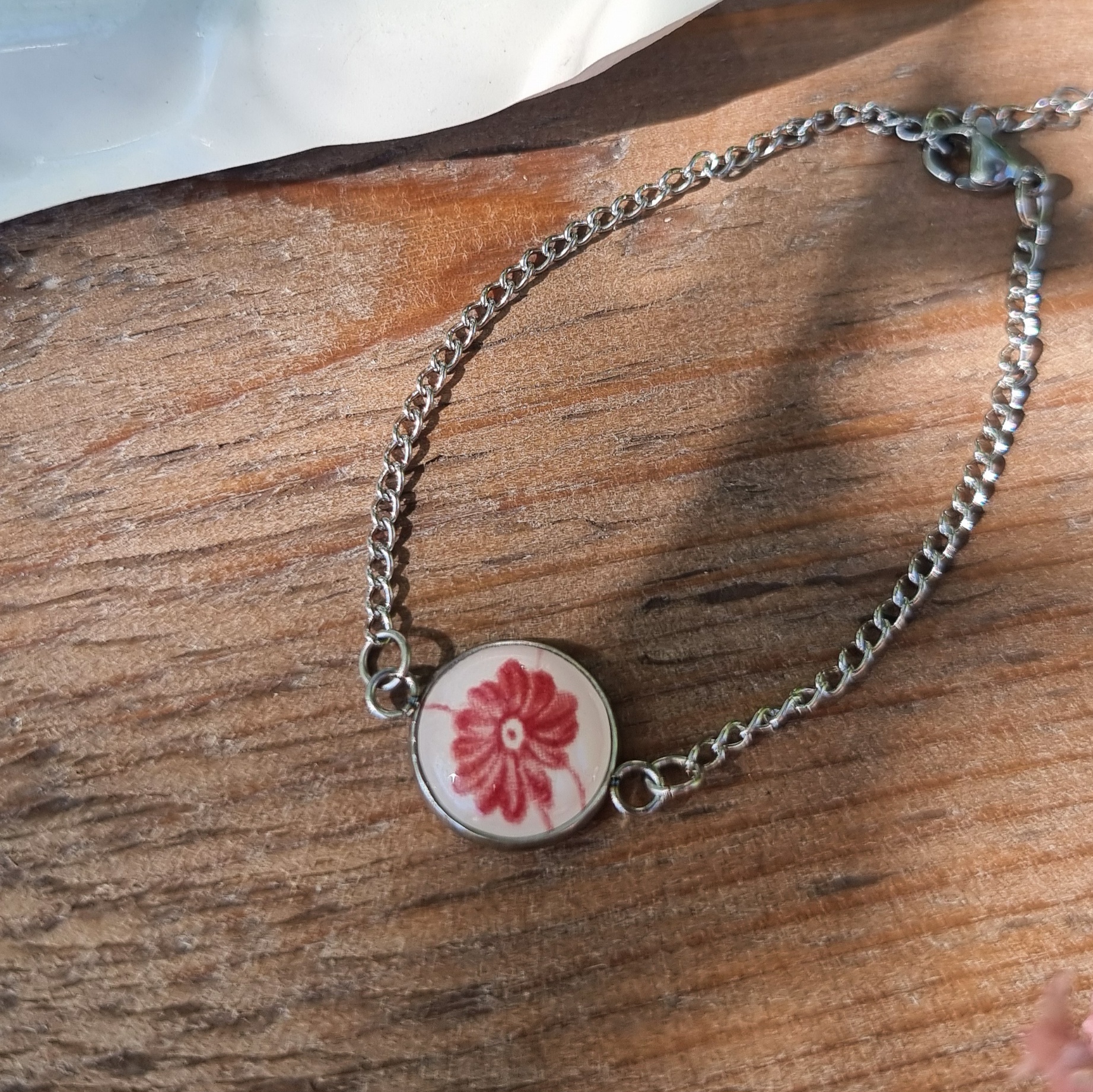 Bracelet argenté assiette Clotilde