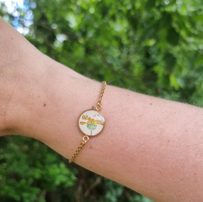 Bracelet doré assiette Berthe