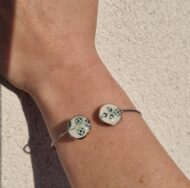 Bracelet jonc assiette Aline