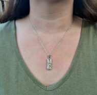 Collier argenté assiette Adrienne