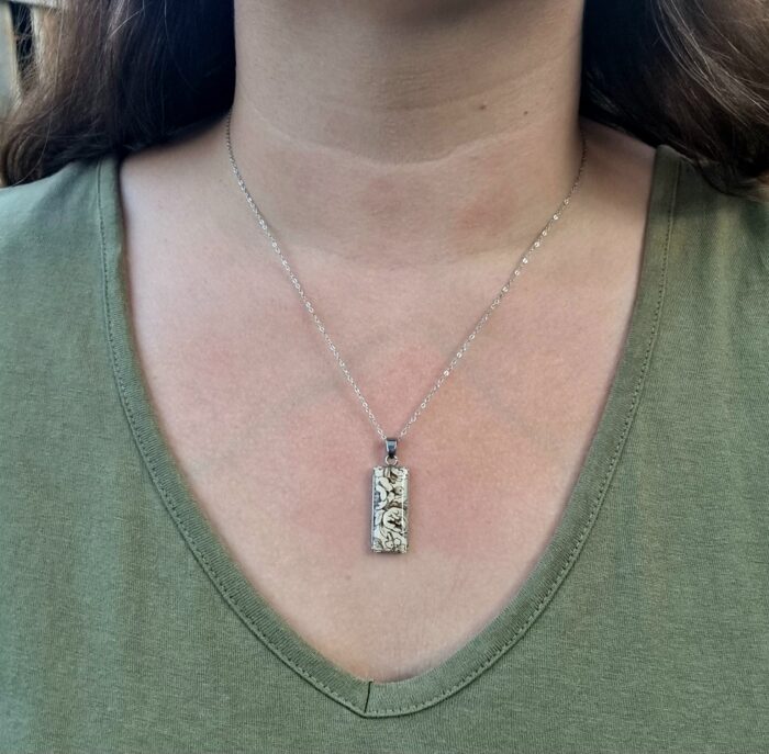 Collier argenté assiette Adrienne