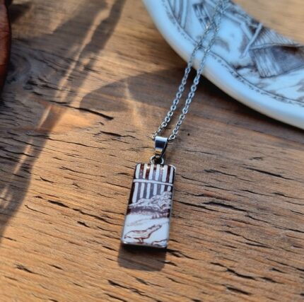 Collier argenté assiette Gisèle