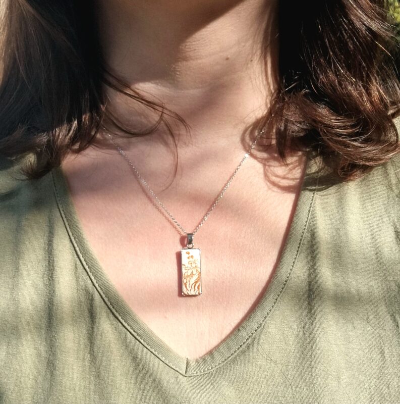Collier argenté assiette Marcelle