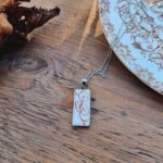 Collier argenté assiette Rosalie