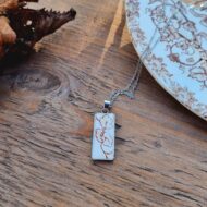 Collier argenté assiette Rosalie