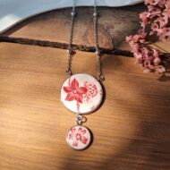 Collier double argenté Clotilde