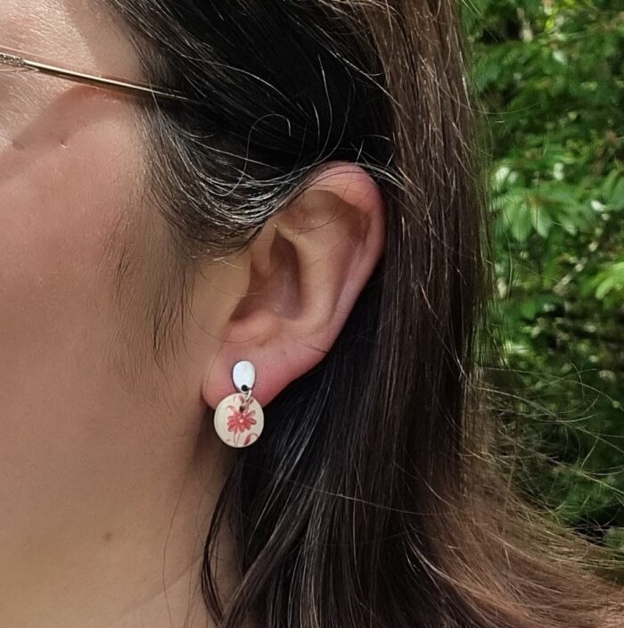Puces d'oreilles assiette Clotilde