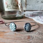 Bracelet jonc assiette ancienne