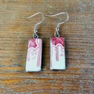 Boucles d'oreilles en assiette ancienne – Arabesque de Framboise