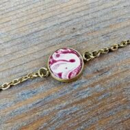 Bracelet doré ajustable Arabesque Carmin – Assiette ancienne