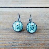 Boucles d'oreilles dormeuses Brume Verte – Assiette ancienne