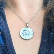 Collier Floraison d’Autrefois – Bijou artisanal en assiette ancienne – Image 2