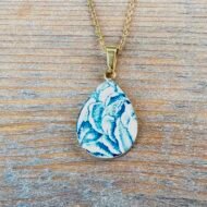 Collier goutte floral – Ondes de Jade