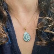 Collier goutte floral – Ondes de Jade – Image 2