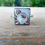 Bague rose vintage – Rose Sépia
