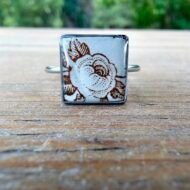 Bague rose vintage – Rose Sépia