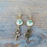 Boucles d’oreilles pendantes – Vigne Émeraude