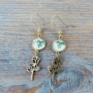 Boucles d’oreilles pendantes – Vigne Émeraude
