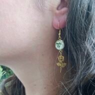 Boucles d’oreilles pendantes – Vigne Émeraude – Image 2